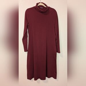FHQ Collection Maroon Turtleneck Dress